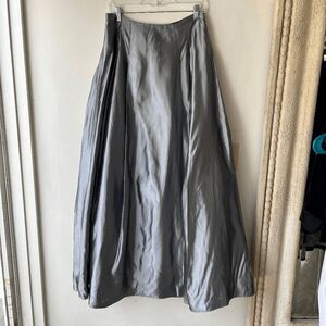 Scott McClintock Millennium 2000 Silver Ballgown Skirt - Y2K Glam Elegance